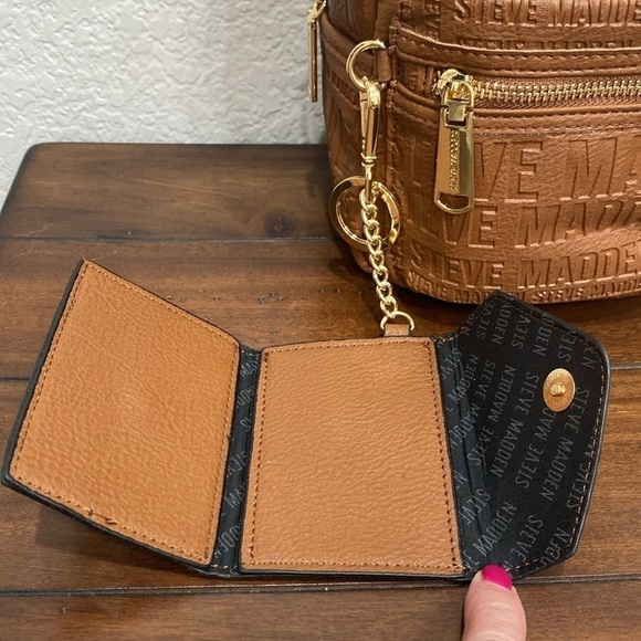 Steve Madden Bailey Mini Backpack with Keychain Wallet - Picture 3 of 8